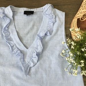Ruffle tank (linen feel)